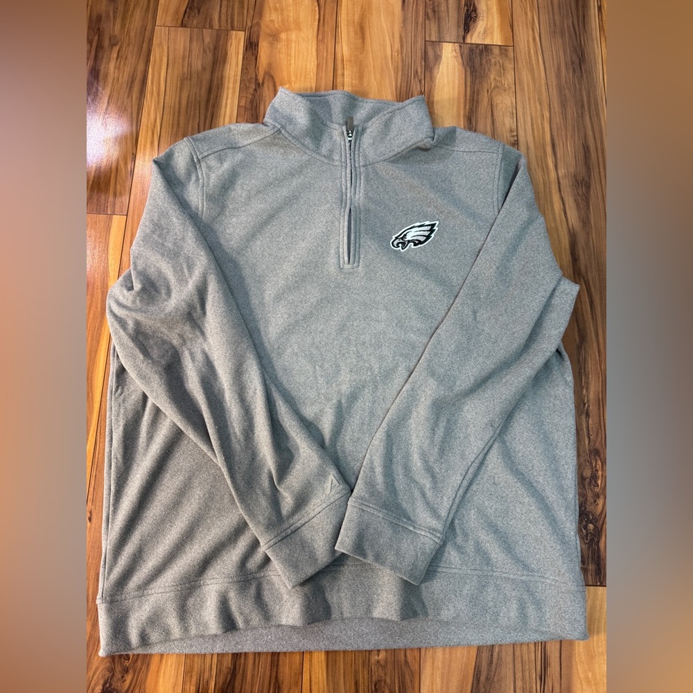 Antigua Men's Gray Zip-Up Sweater